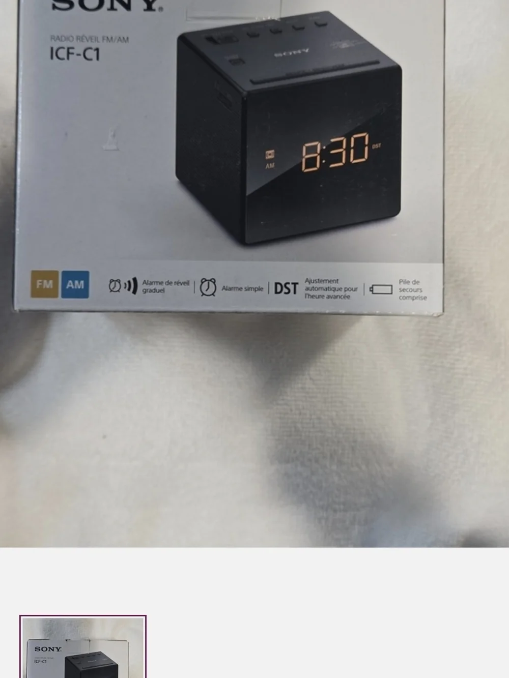 Sony Black Digital Alarm Clock Radio